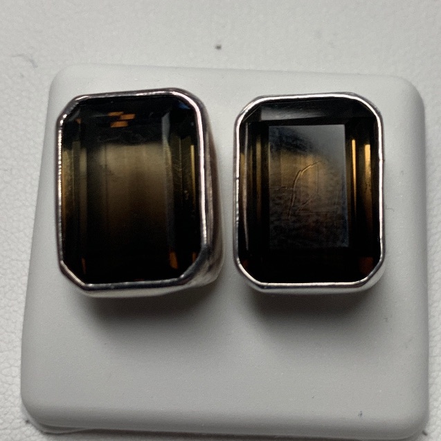 Charles Albert Silver Smokey Quartz Earrings 90$